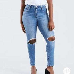 Levi's 721 HIGH RISE RIPPED SKINNY WOMEN'S JEANS